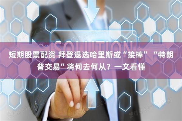 短期股票配资 拜登退选哈里斯或“接棒” “特朗普交易”将何去何从？一文看懂