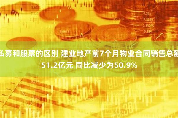 私募和股票的区别 建业地产前7个月物业合同销售总额51.2亿元 同比减少为50.9%